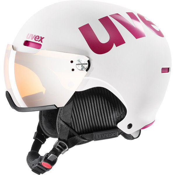 Ski Helmet UVEX Hlmt 500 Visor Ski Helmet White/Pink Mat 52-55 cm 19/20