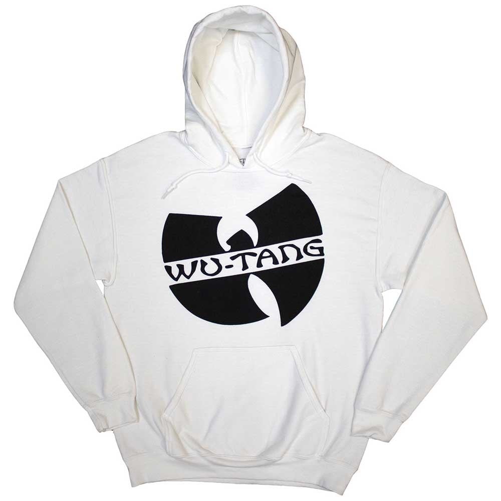 Hoodie Wu-Tang Clan Slanted Logo Mono White S Hoodie