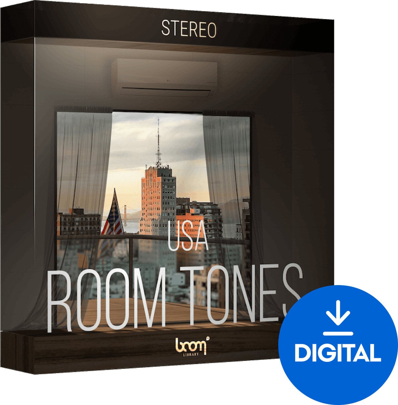 Zvočna knjiga za sampler BOOM Library Room Tones USA Stereo (Digitalni izdelek)