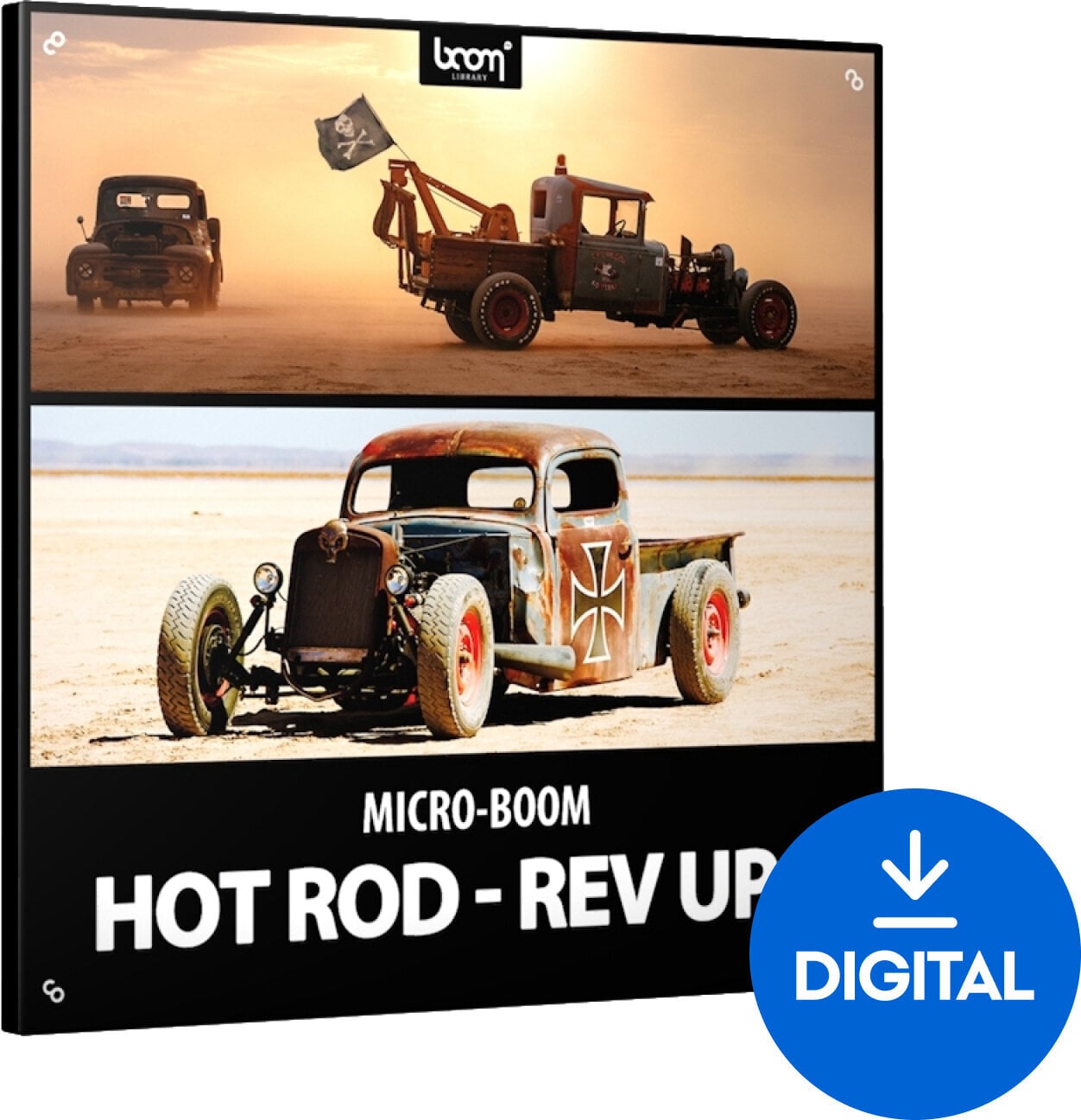 Zvočna knjiga za sampler BOOM Library Hot Rod Rev Ups (Digitalni izdelek)