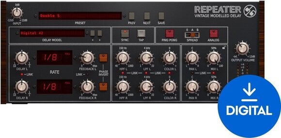 Procesador de efectos de complemento de software D16 Group Repeater (Producto digital) - 1