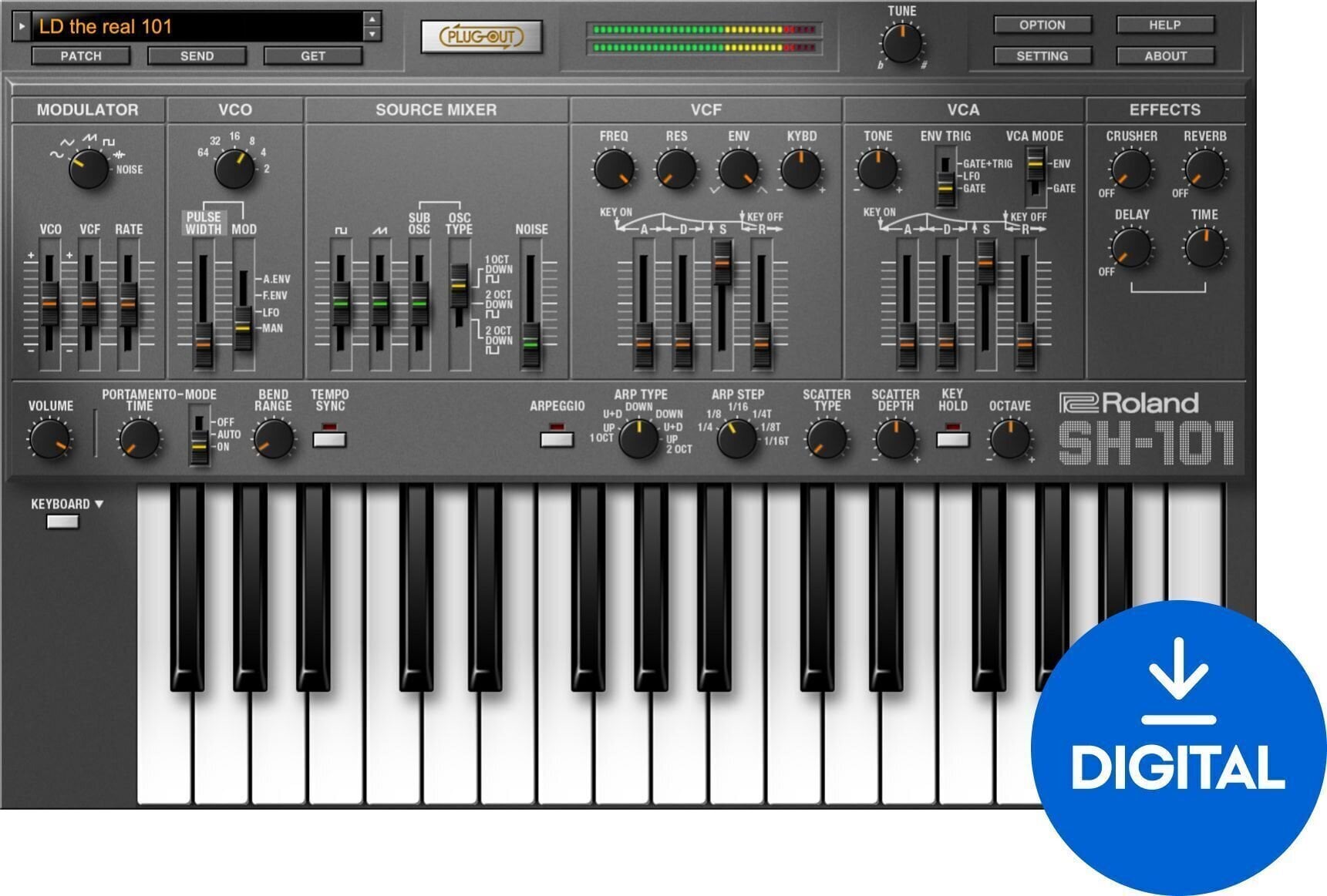 VST Instrument Roland SH-101 KEY (Digitalni izdelek)
