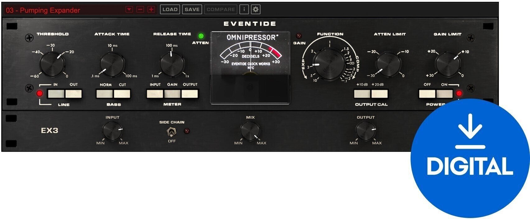 Procesador de efectos de complemento de software Eventide Omnipressor (Producto digital)