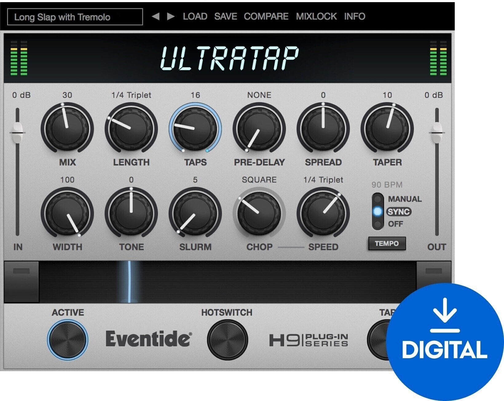 Procesador de efectos de complemento de software Eventide UltraTap (Producto digital)