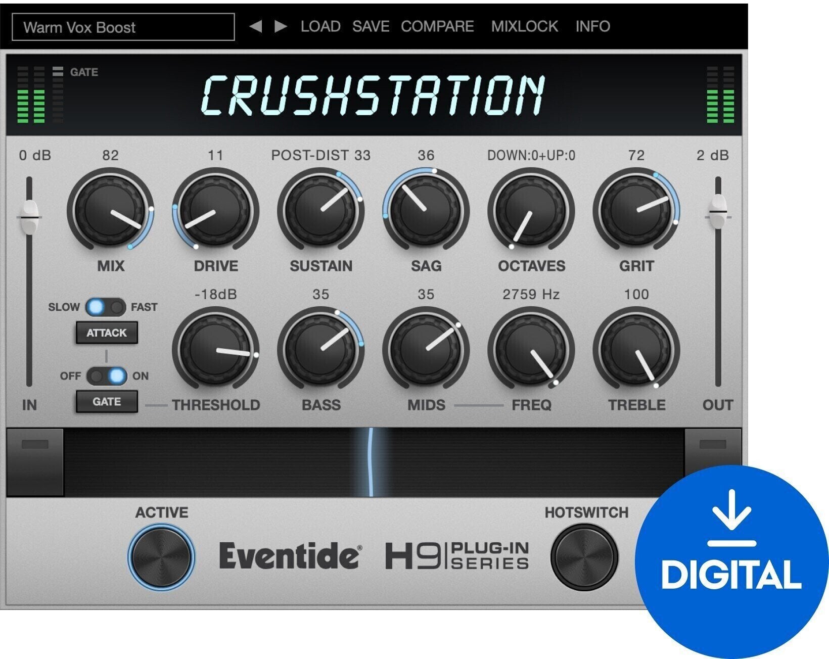 Procesador de efectos de complemento de software Eventide CrushStation (Producto digital)