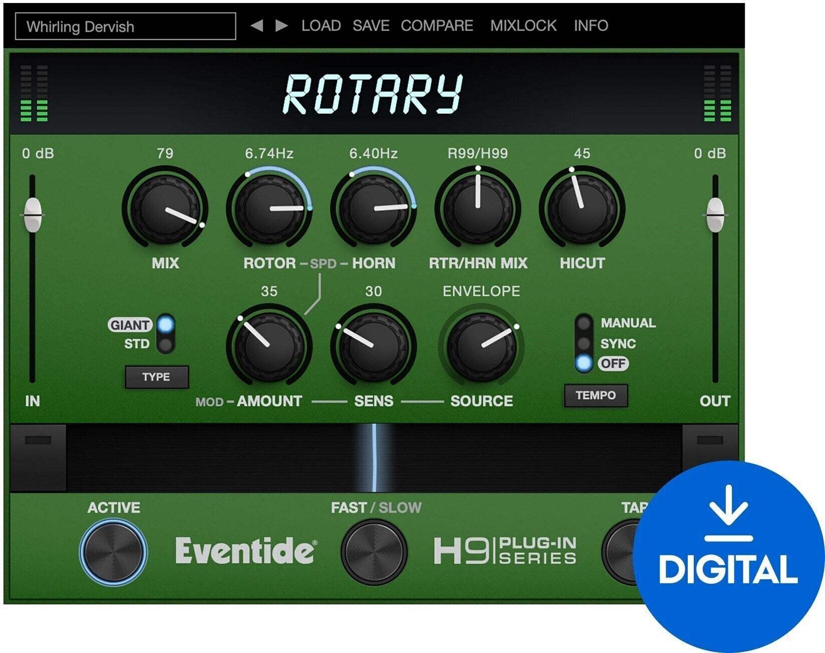 Procesador de efectos de complemento de software Eventide Rotary Mod (Producto digital)