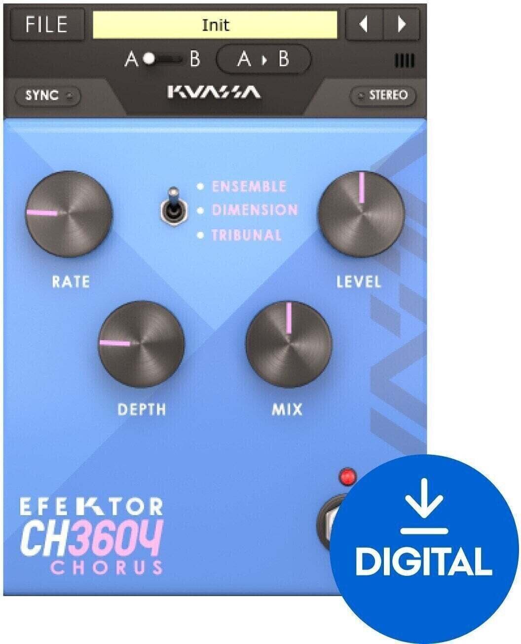 Procesador de efectos de complemento de software KUASSA Efektor CH3604 Chorus (Producto digital)