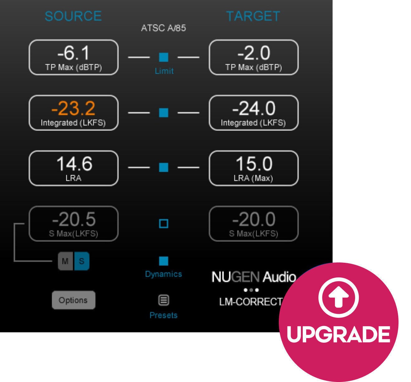 Update / Upgrade / Expansion Nugen Audio LM-Correct DynApt (Extension) (Digitales Produkt)
