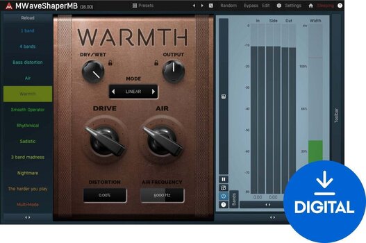 Procesador de efectos de complemento de software MELDA MWaveShaperMB (Producto digital) - 1