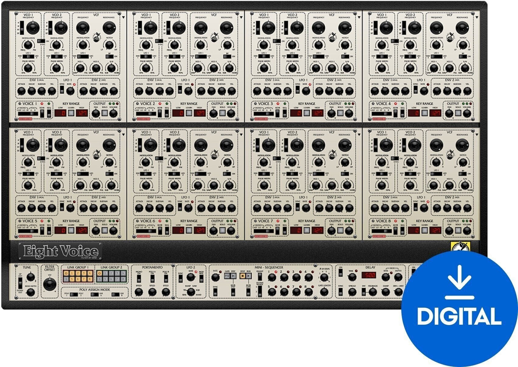 VST Instrument Cherry Audio Eight Voice (Producto digital)