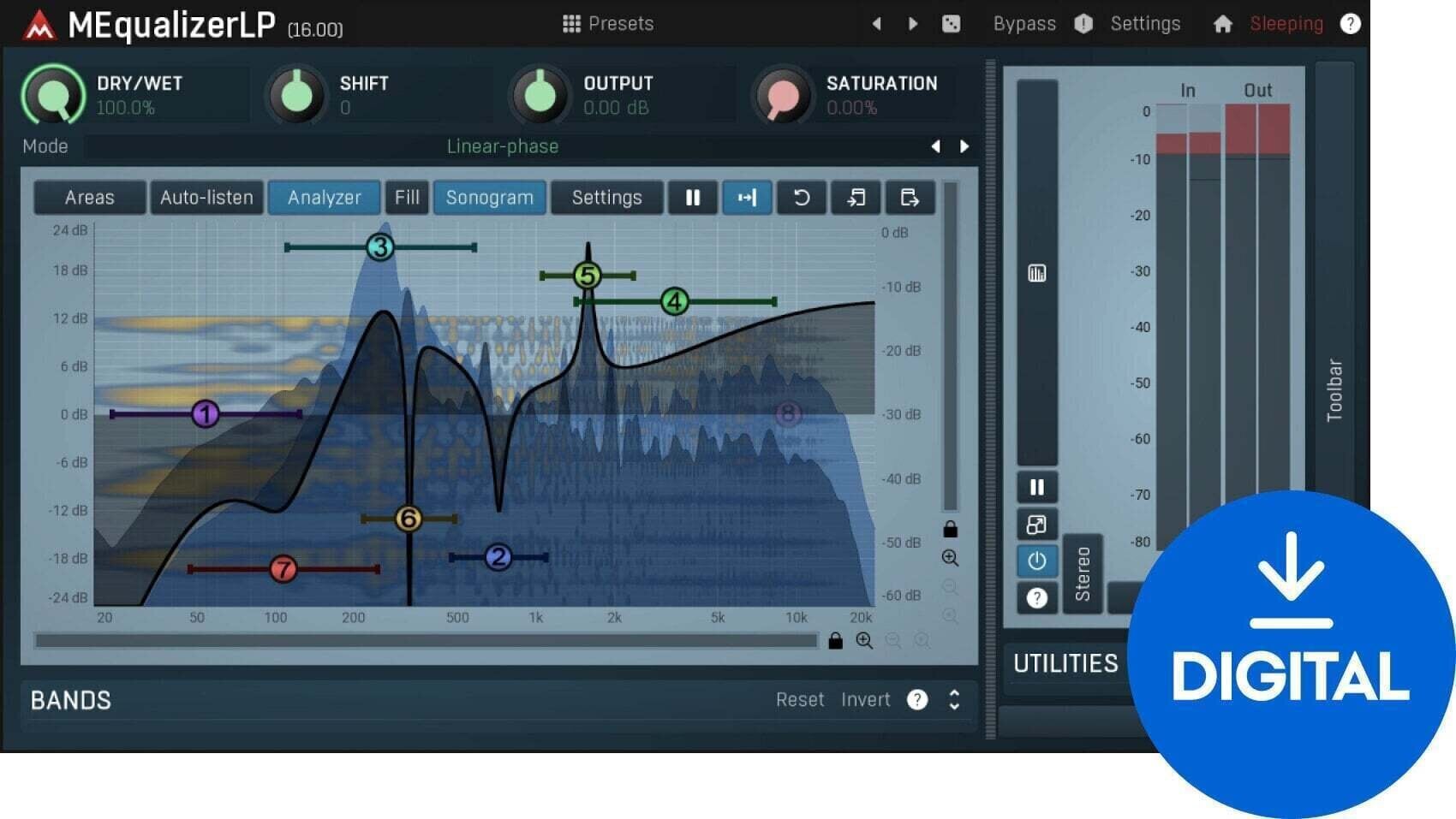 Procesador de efectos de complemento de software MELDA MEqualizerLP (Producto digital)