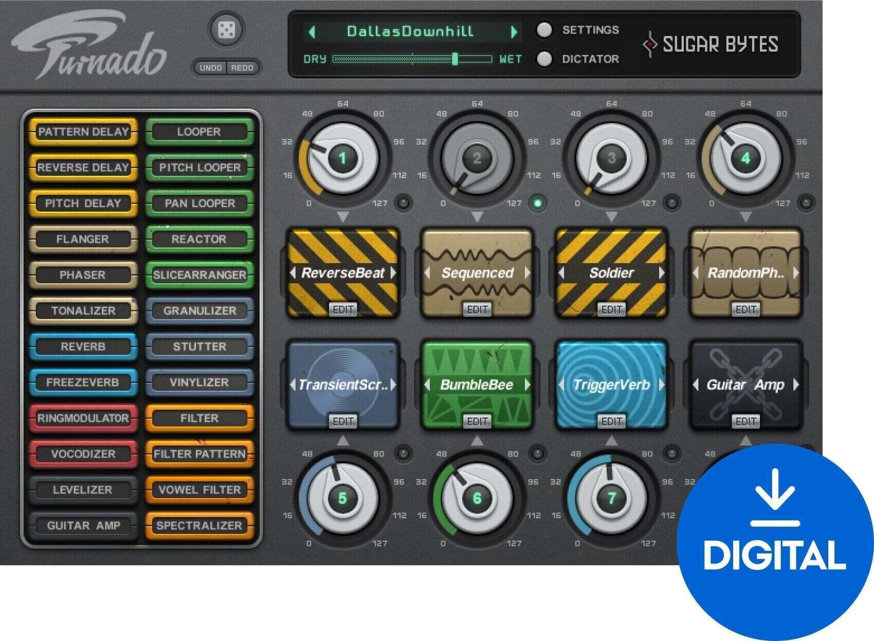 Procesador de efectos de complemento de software SugarBytes Turnado (Producto digital)