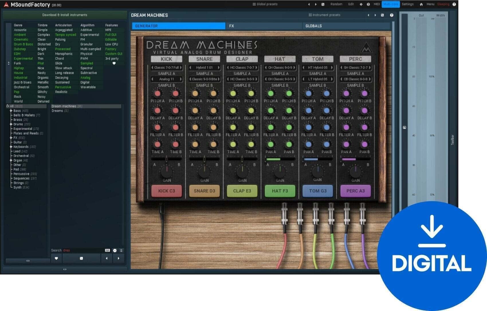 Procesador de efectos de complemento de software MELDA DreamMachines (Producto digital)