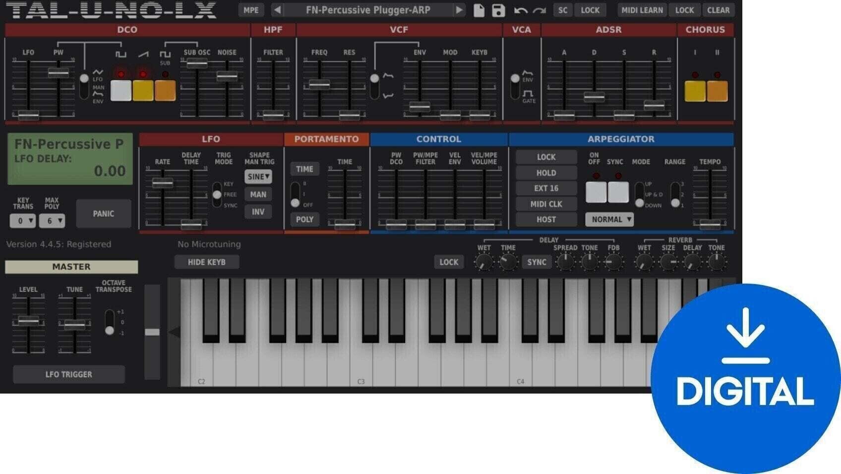 VST Instrument TAL SOFTWARE U-No-LX (Producto digital)