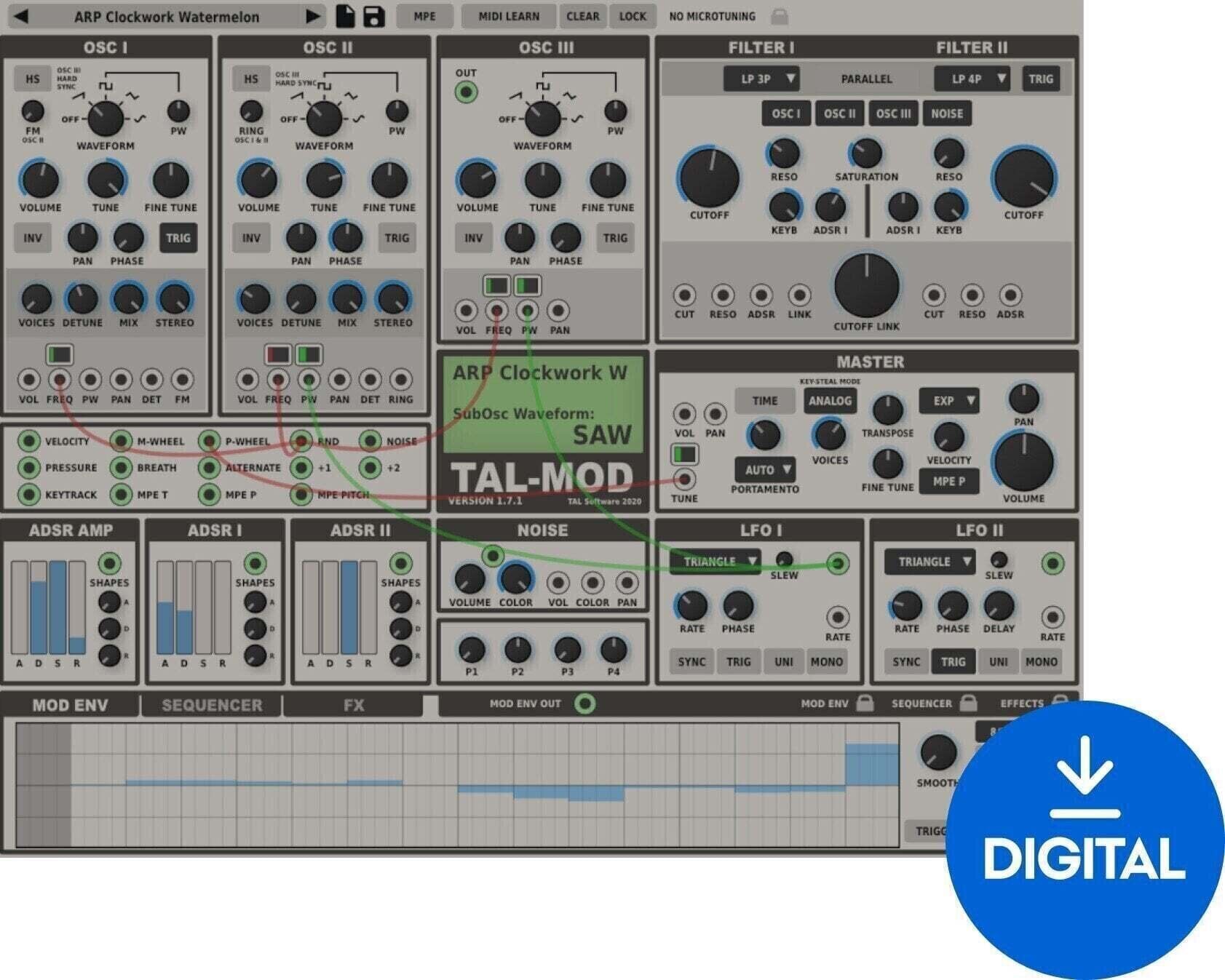 VST Instrument TAL SOFTWARE Mod Synthesizer (Producto digital)