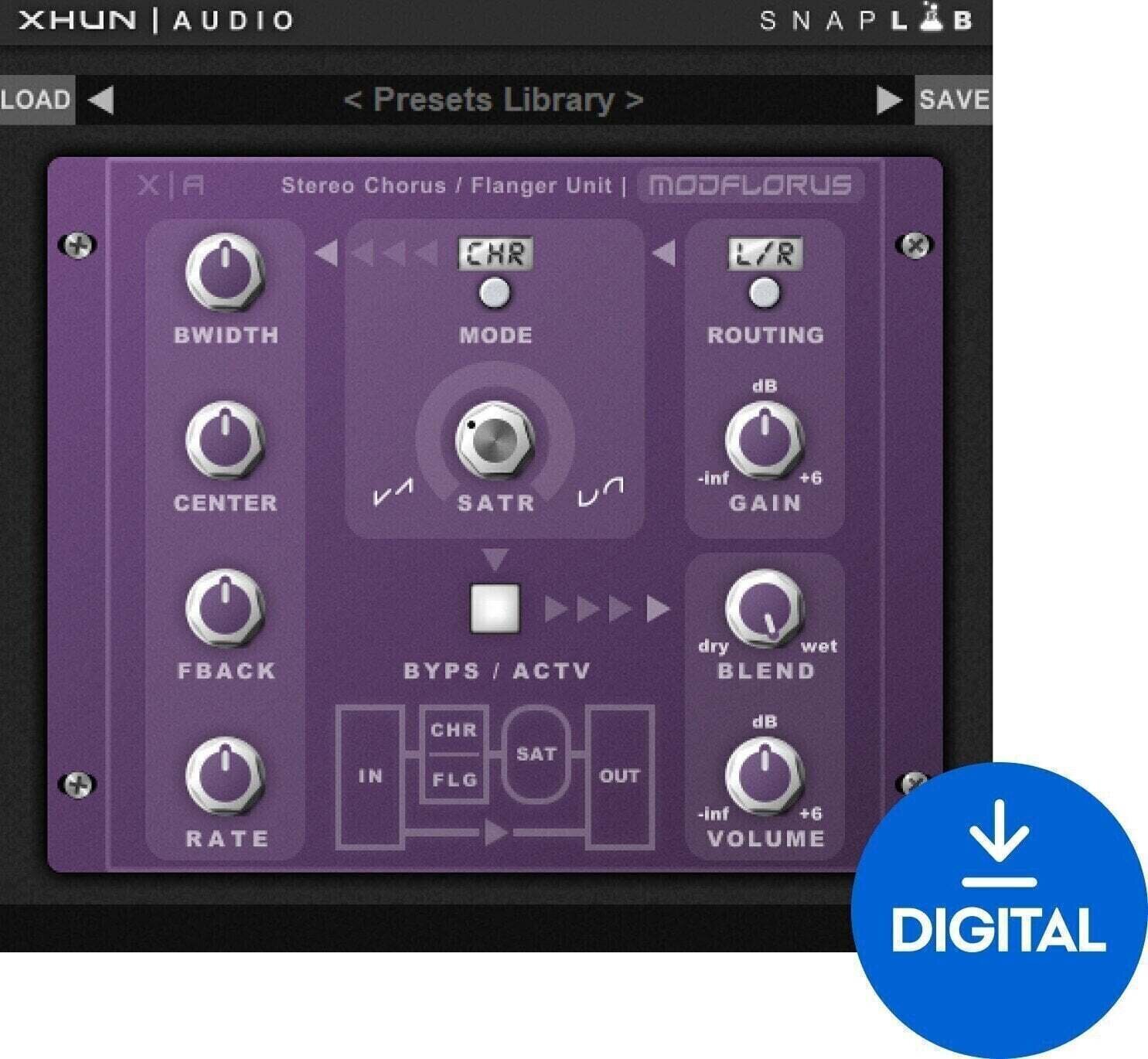 Procesador de efectos de complemento de software XHUN Audio ModFlorus (Producto digital)