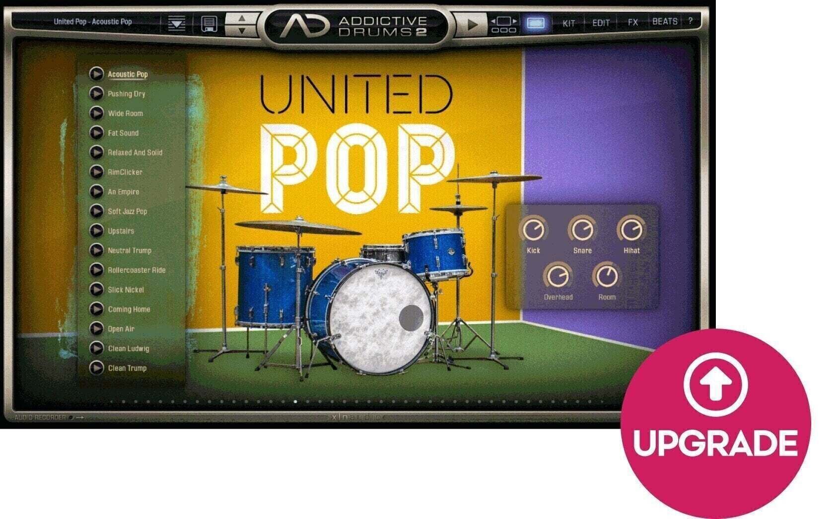 Update / Upgrade / Expansion XLN Audio AD2: United Pop (Digitalni izdelek)