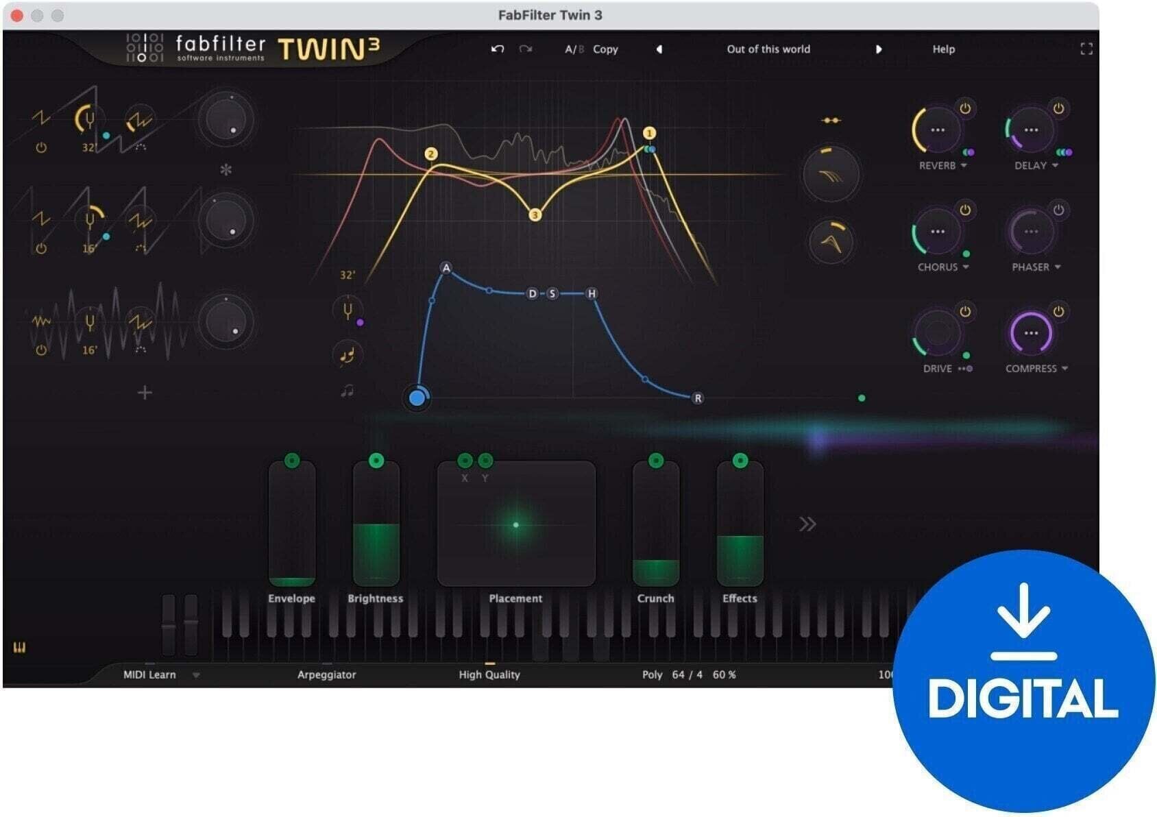 VST Instrument FabFilter Twin 3 (Producto digital)