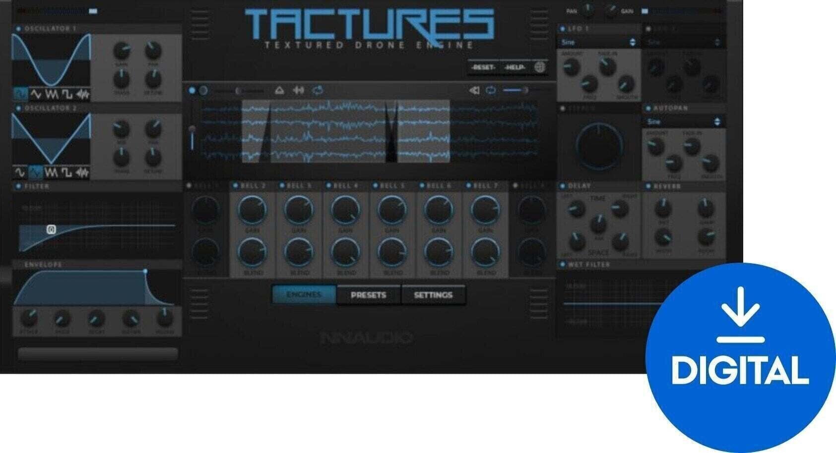 Procesador de efectos de complemento de software New Nation Tactures - Textured Drone Engine (Producto digital)
