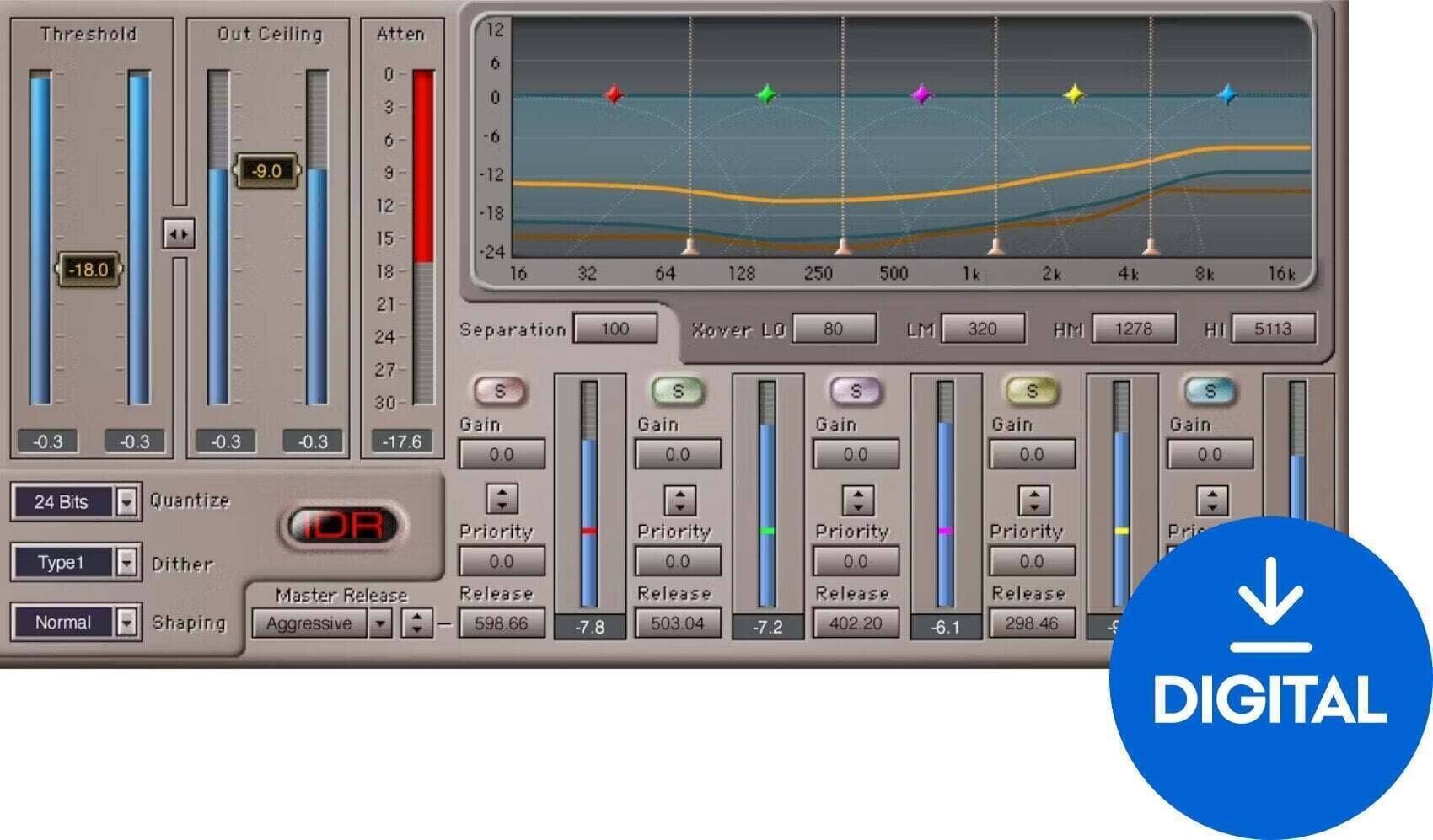 Procesador de efectos de complemento de software Waves L3 Multimaximizer (Producto digital)