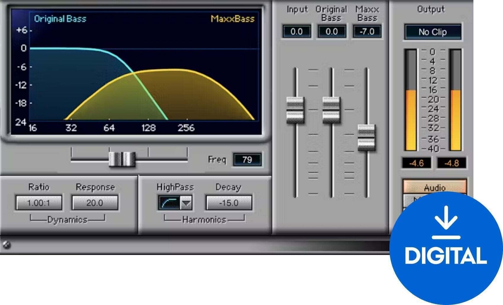 Procesador de efectos de complemento de software Waves MaxxBass (Producto digital)