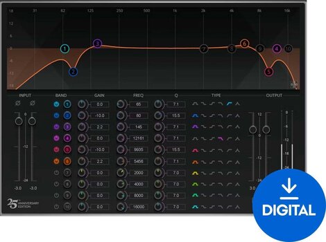 Procesador de efectos de complemento de software Waves Q10 Equalizer (Producto digital) - 1