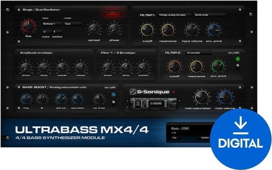Procesador de efectos de complemento de software G-Sonique Ultrabass MX (Producto digital) - 1
