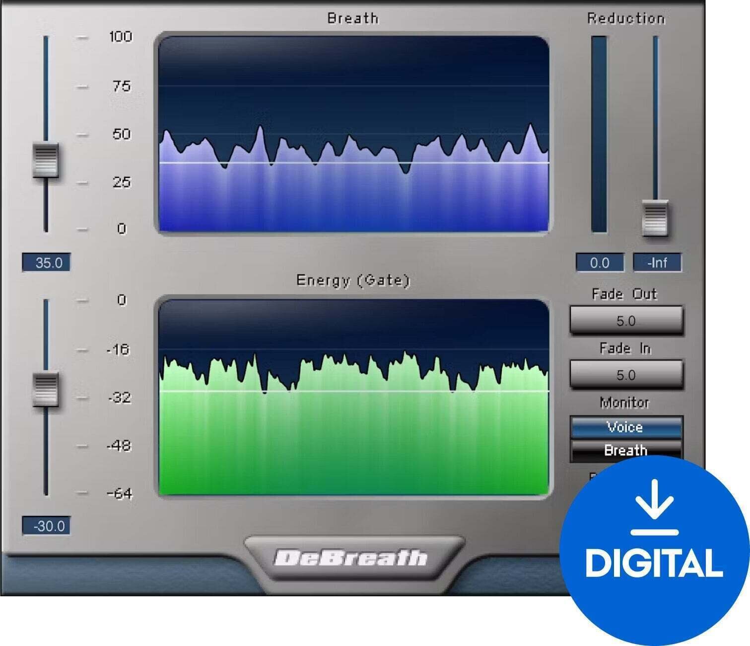 Procesador de efectos de complemento de software Waves DeBreath (Producto digital)