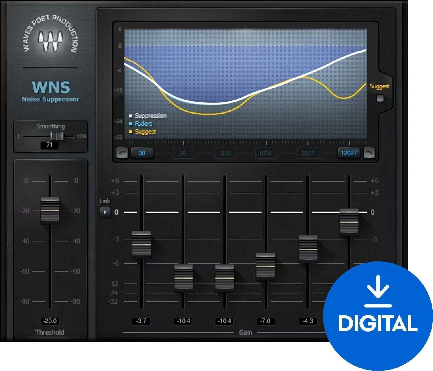 Procesador de efectos de complemento de software Waves WNS Noise Suppressor (Producto digital)