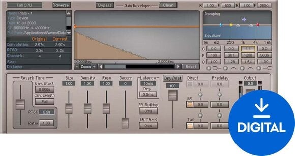 Software Plug-In FX Processor Waves IR1 Convolution Reverb (Digital product) - 1
