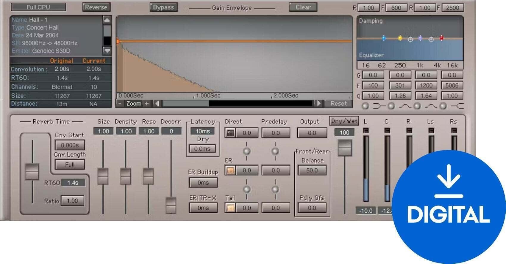 Procesador de efectos de complemento de software Waves IR360 Convolution Reverb (Producto digital)