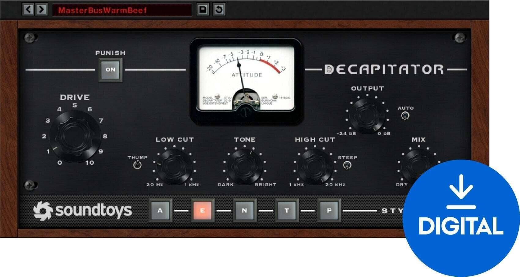 Procesador de efectos de complemento de software SoundToys Decapitator 5 (Producto digital)