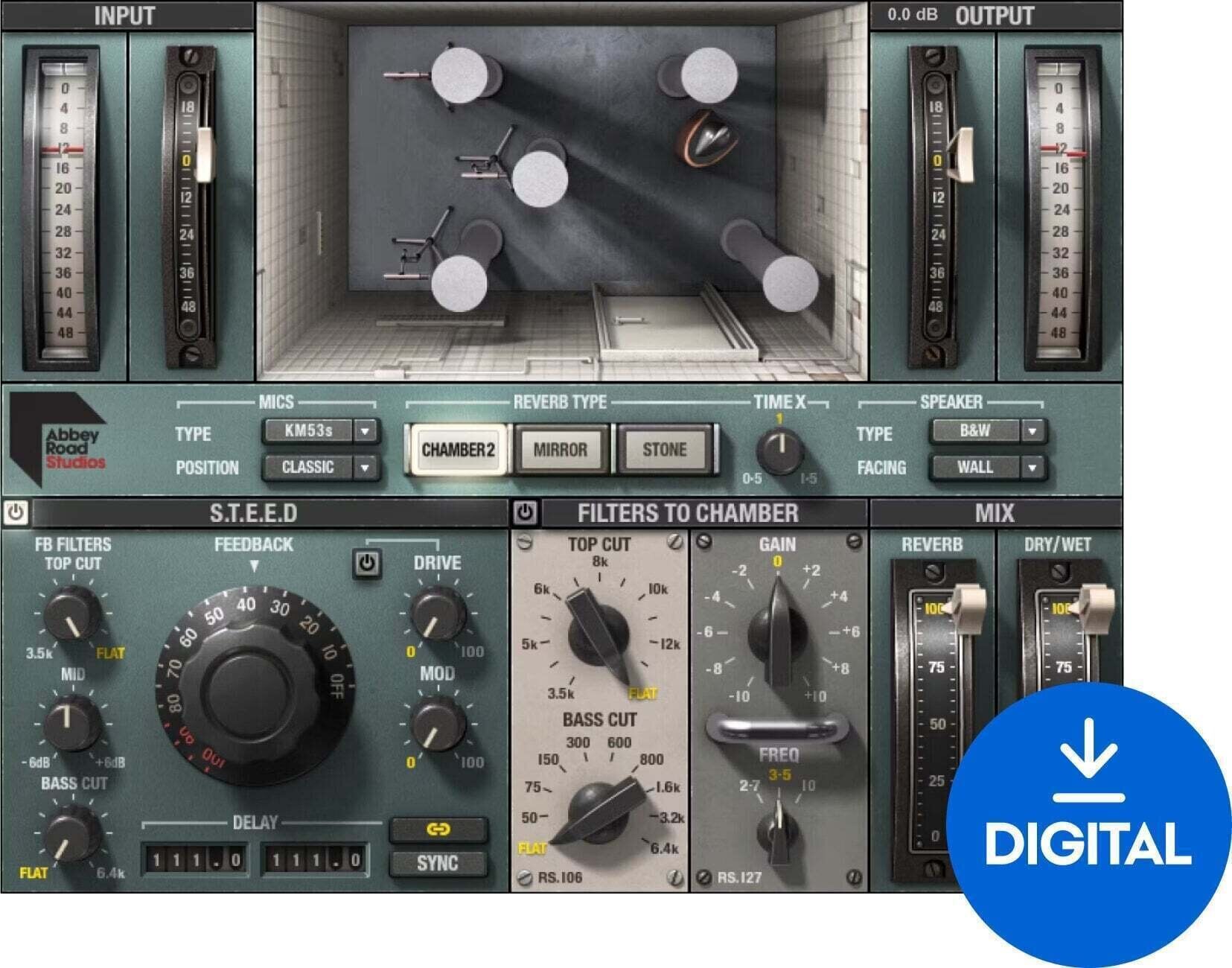 Procesador de efectos de complemento de software Waves Abbey Road Chambers (Producto digital)