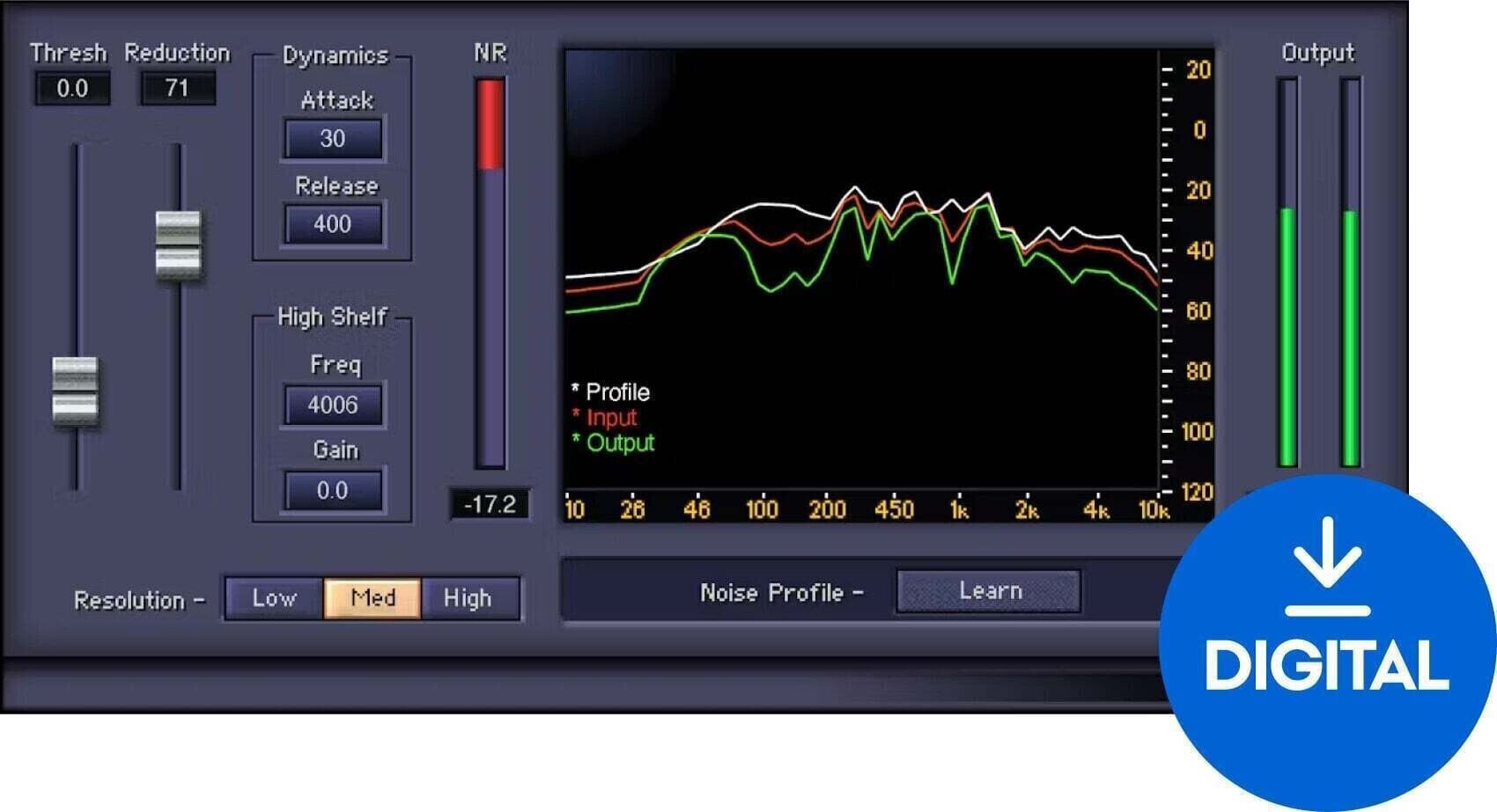 Procesador de efectos de complemento de software Waves X-Noise (Producto digital)
