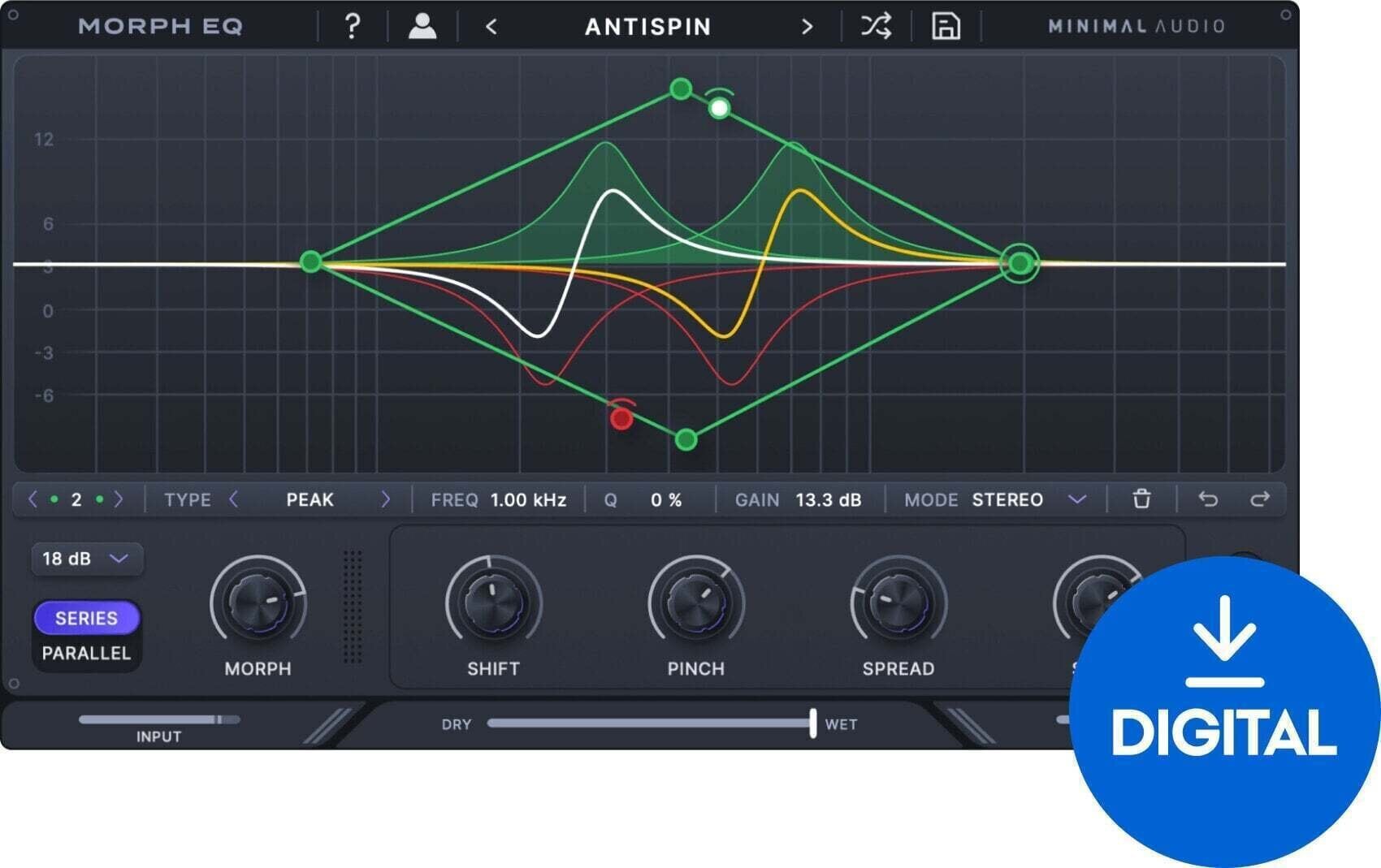 Studio-Effekt-Plugin Minimal Audio Morph EQ (Digitales Produkt)