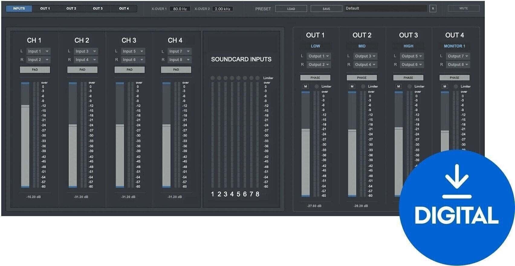 Software de estudio Digital Brain Instruments DSP Manager 2 (Producto digital)