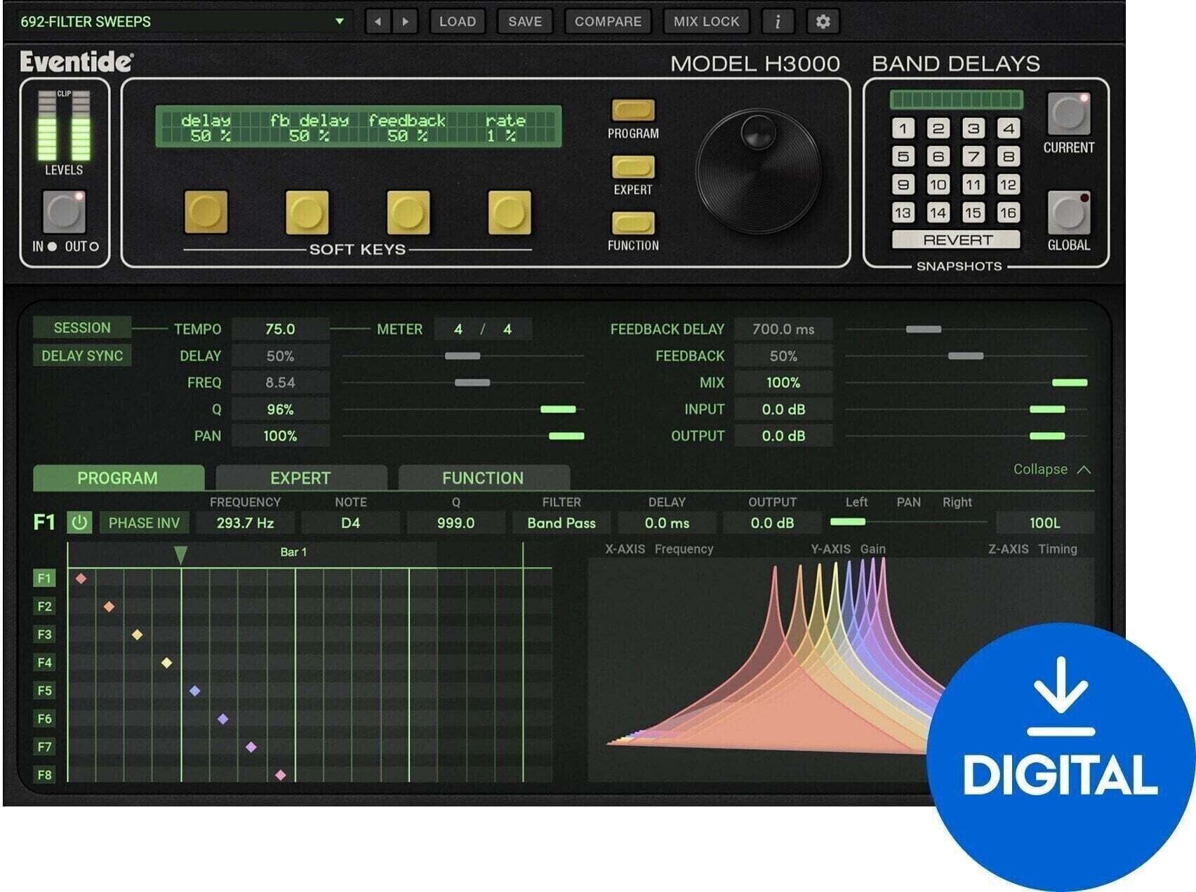 Programski plugin efekti Eventide H3000 Band Delays Mk II (Digitalni proizvod)