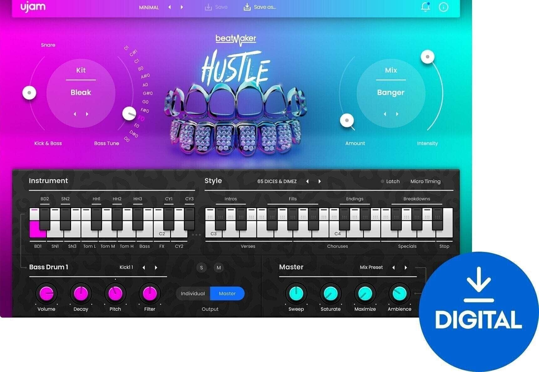 VST Instrument UJAM Hustle 2 (Producto digital)