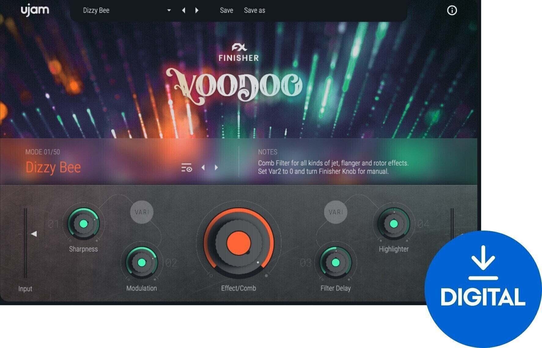 Procesador de efectos de complemento de software UJAM Voodoo (Producto digital)