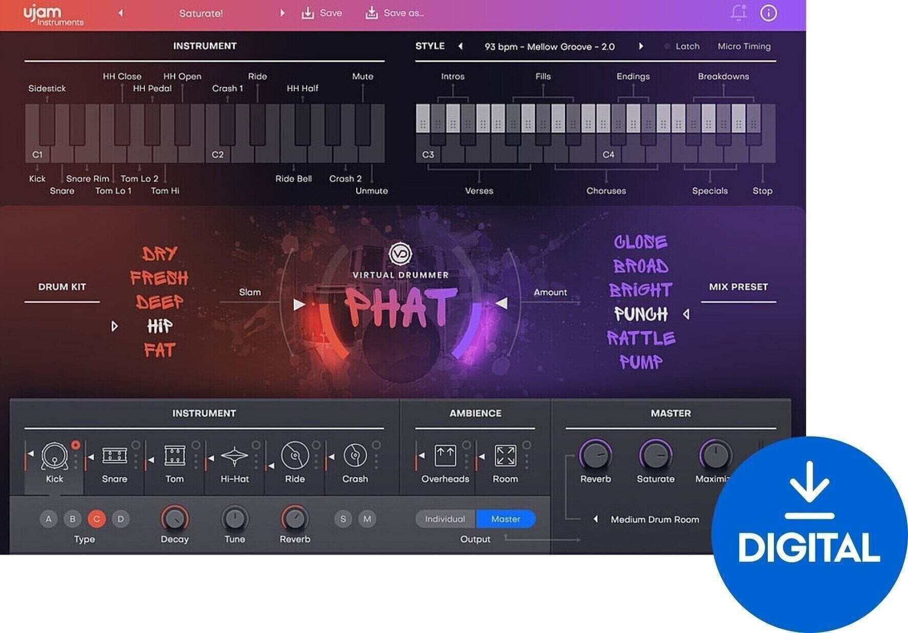 VST Instrument UJAM Phat 2 (Producto digital)