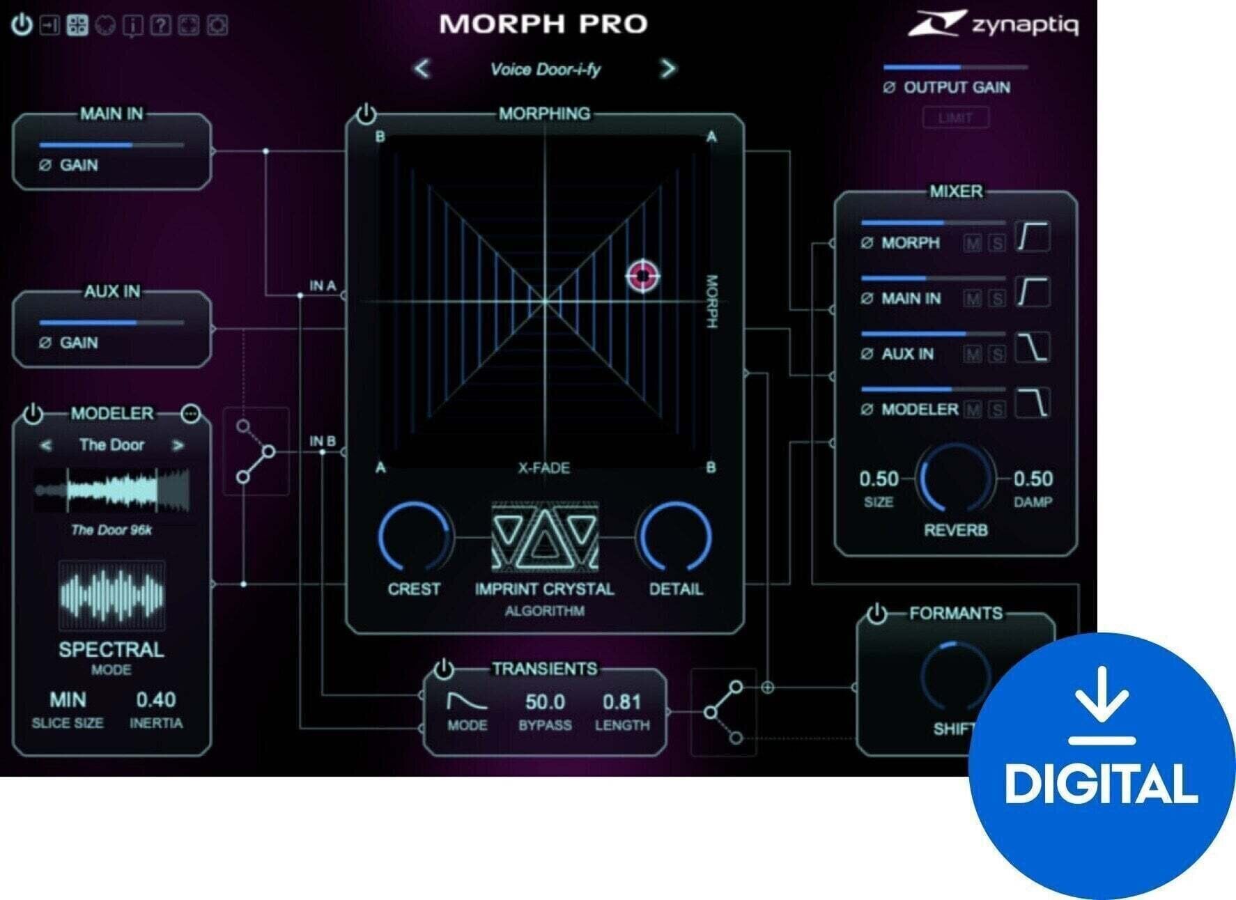 Procesador de efectos de complemento de software Zynaptiq MORPH 3 PRO (Producto digital)