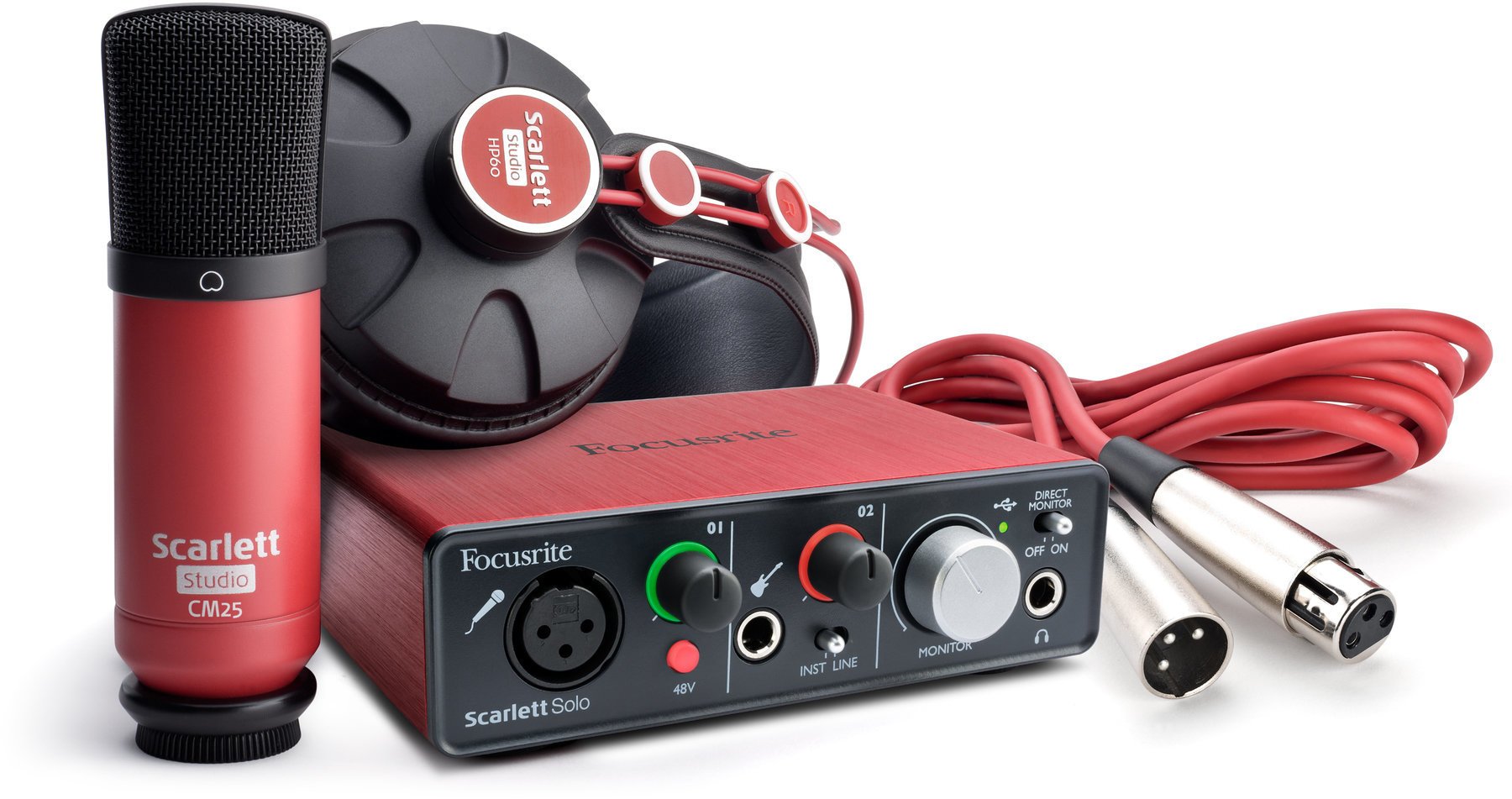 USB-audio-interface - geluidskaart Focusrite Scarlett Solo Studio Pack