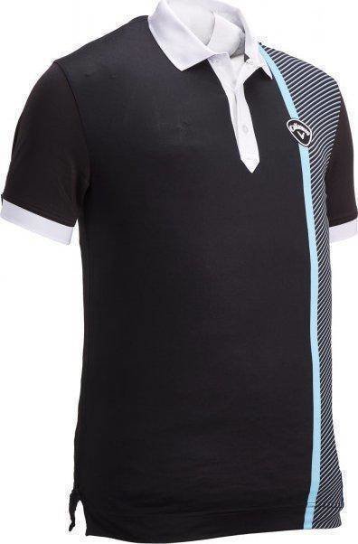 Риза за поло Callaway Bold Linear Print Mens Polo Shirt Caviar S