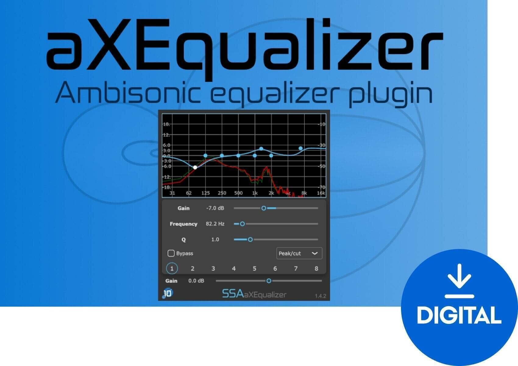 Procesador de efectos de complemento de software SSA Plugins aXEqualizer (Producto digital)