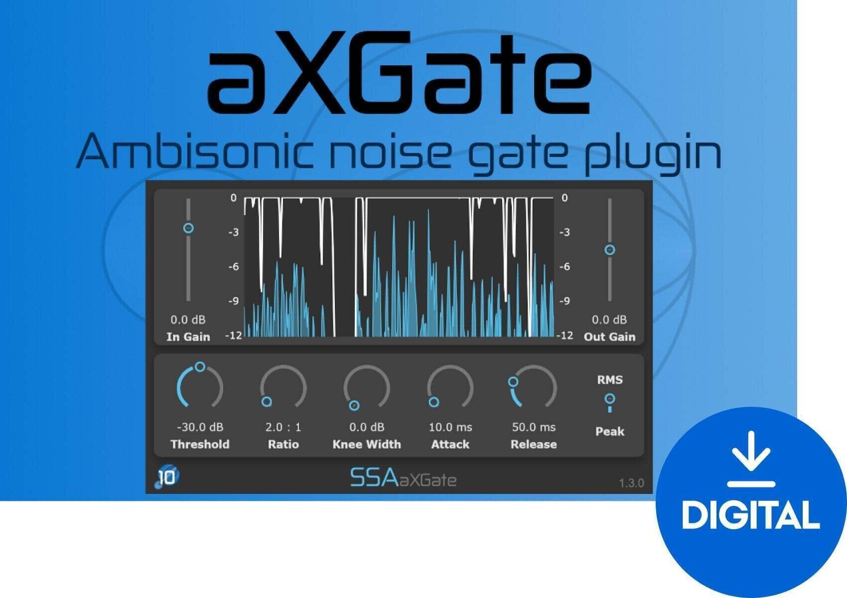 Procesador de efectos de complemento de software SSA Plugins aXGate (Producto digital)