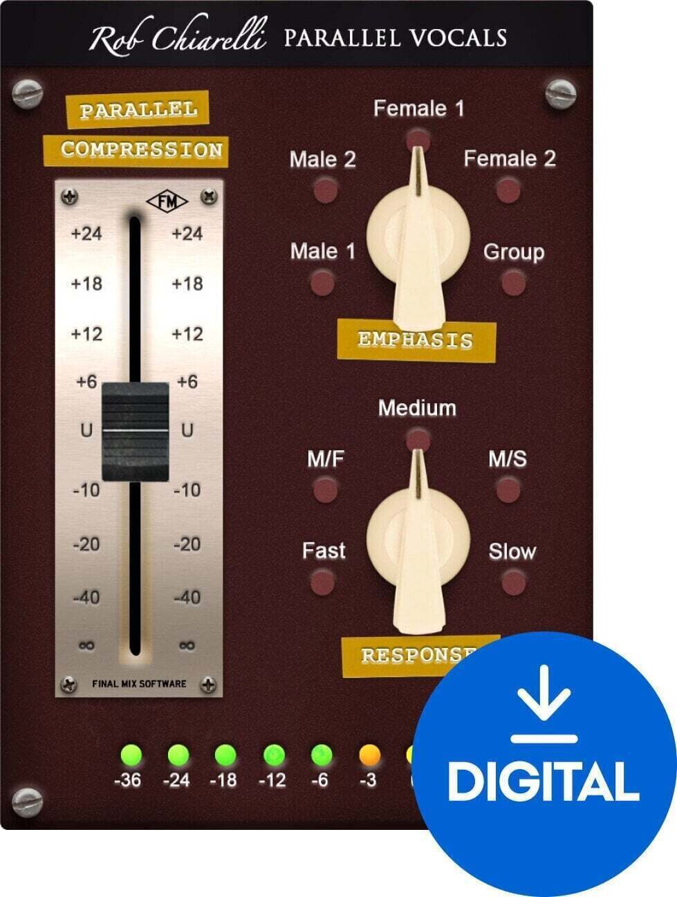 Software Plug-In FX Processor Final Mix Software Parallel Vocals III (Digital product)