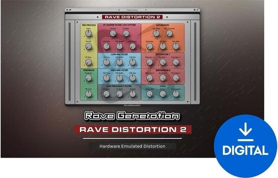 Procesador de efectos de complemento de software Rave Generation Rave Distortion 2 (Producto digital) - 1