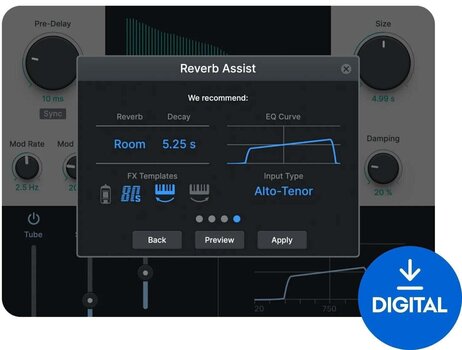 Procesador de efectos de complemento de software Antares Vocal Reverb by AutoTune (Producto digital) - 1