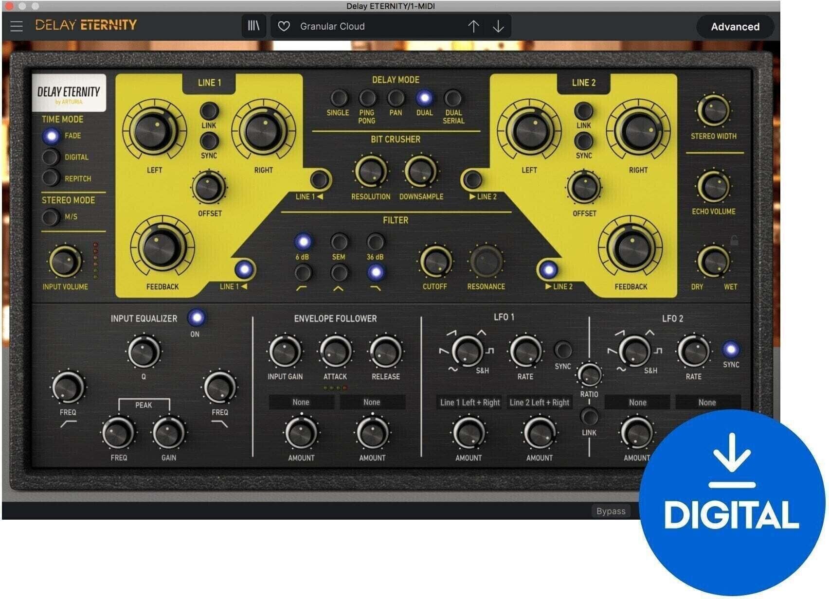 Procesador de efectos de complemento de software Arturia Eternity (Producto digital)