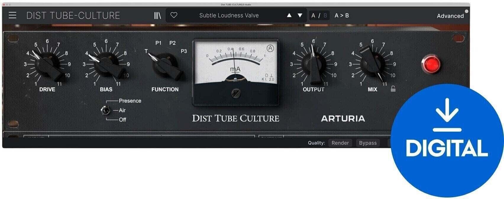 Studijski software plug-in efekt Arturia Dist TUBE-CULTURE (Digitalni izdelek)